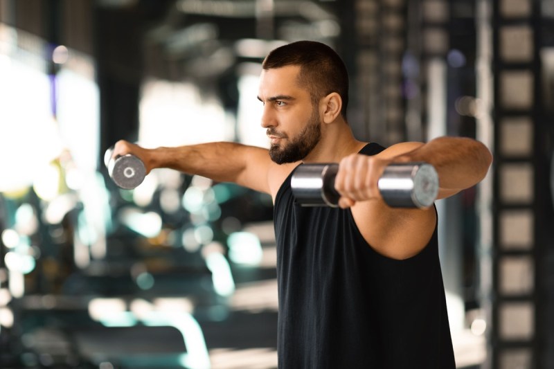 Man doing lateral raises